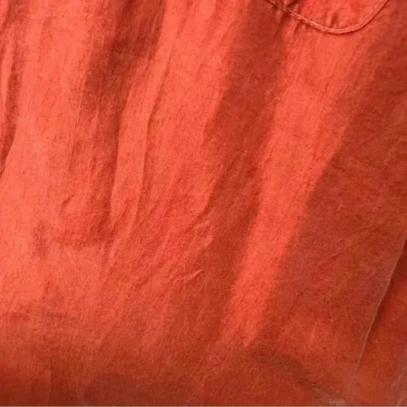 *Rare* 80’s/90’s Vintage Express silk burnt orange blouse. - Picture 6 of 12